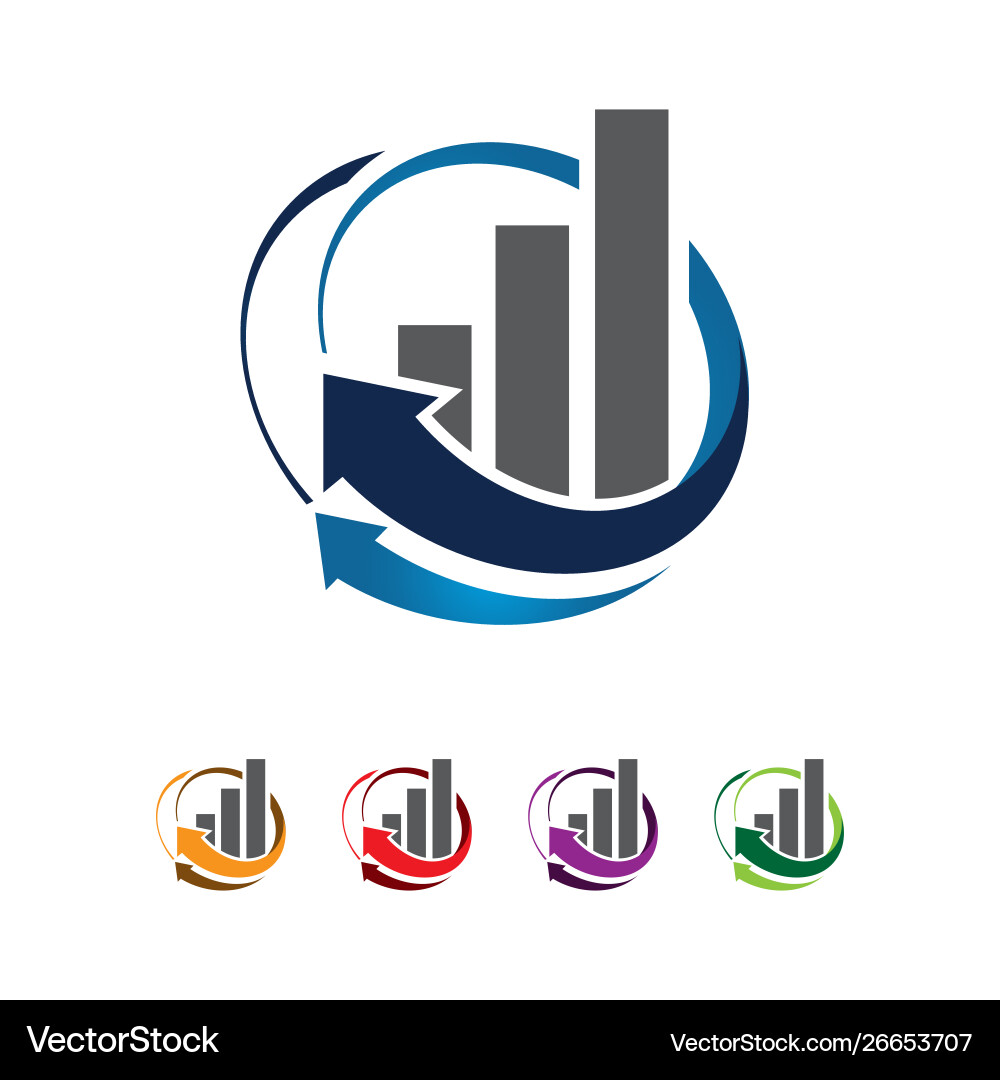Chart with arrow up an abstract business Vector Image