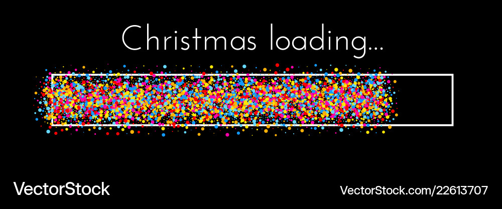 Christmas loading banner with colorful progress Vector Image