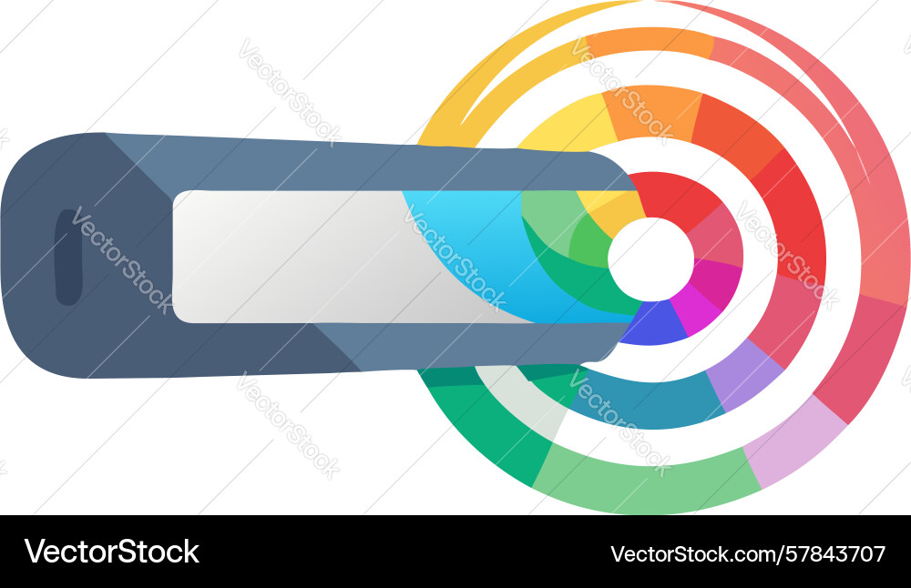 Circular data flow seamless digital processing Vector Image
