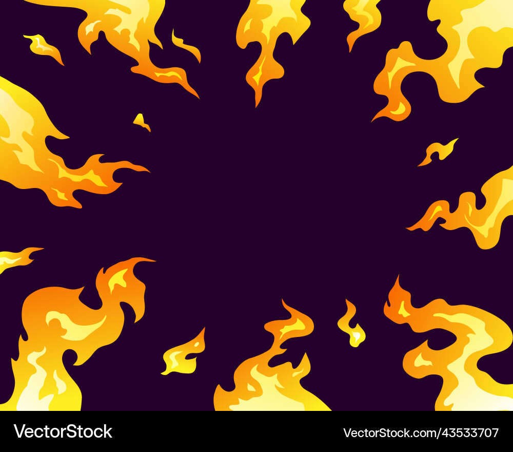 Comic book fantastic fire flames smoke background Comic book fantastic fire flames smoke background vector image