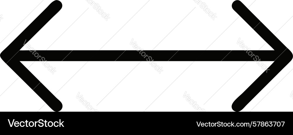 Double horizontal arrow for shrinking condensing Vector Image