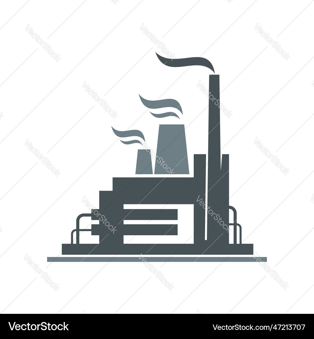 Fabrik Ikone Industrieanlagenbau Silhouette Fabrik Ikone Industrieanlagenbau Silhouette vektorbild