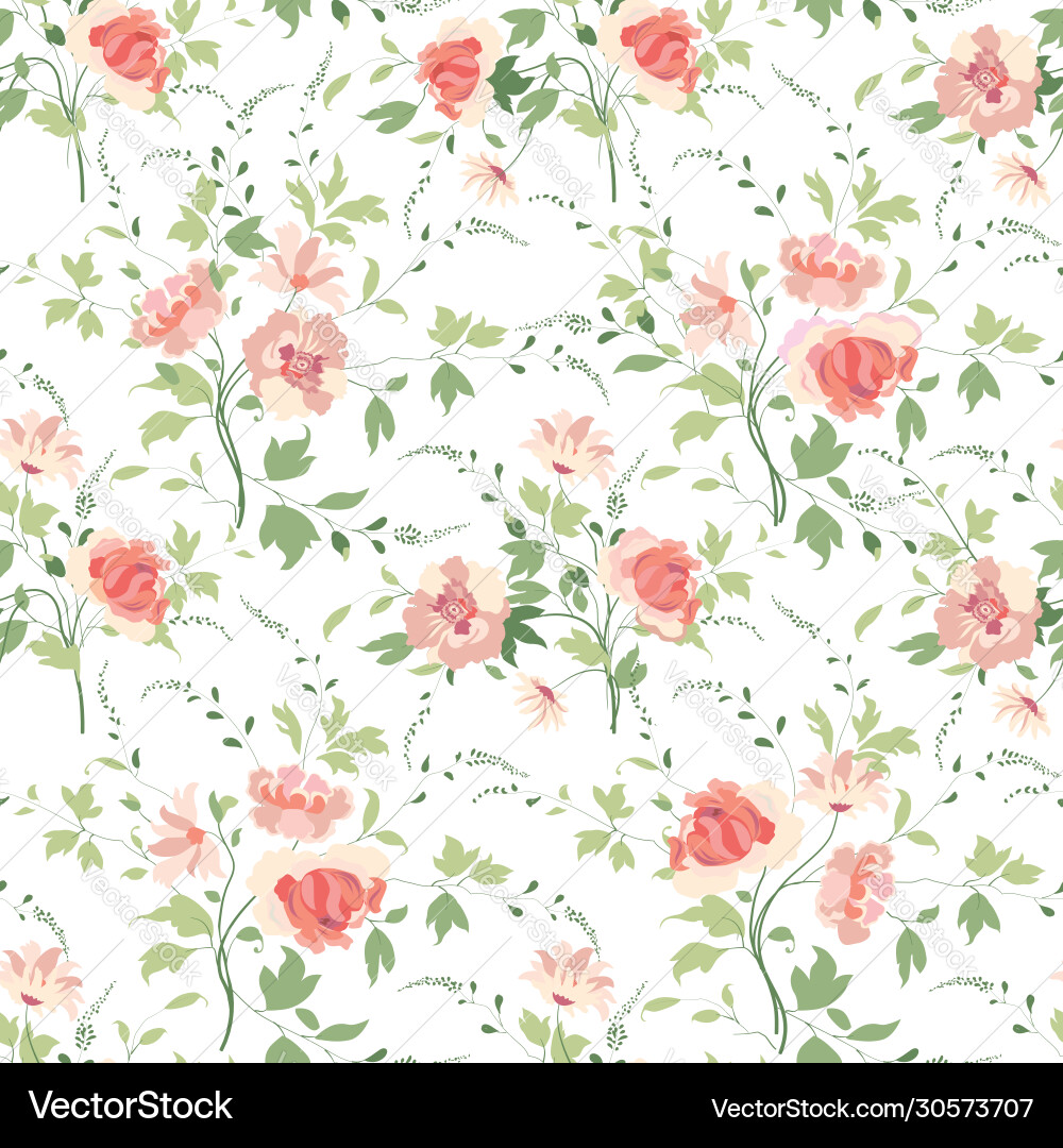 Floral seamless pattern flower background Floral seamless pattern flower background Vector Image