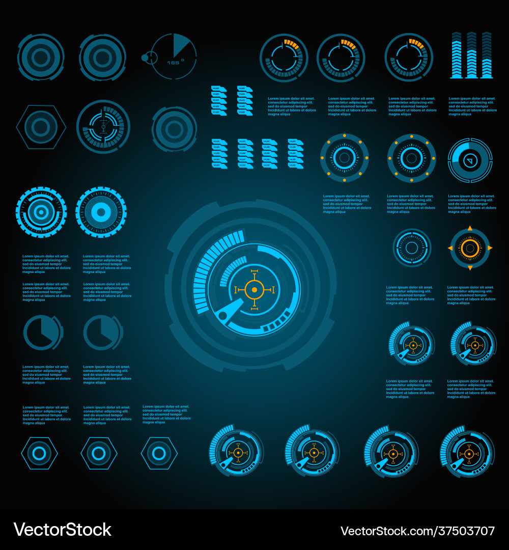 Futuristic blue virtual graphic touch user Futuristic blue virtual graphic touch user vector image