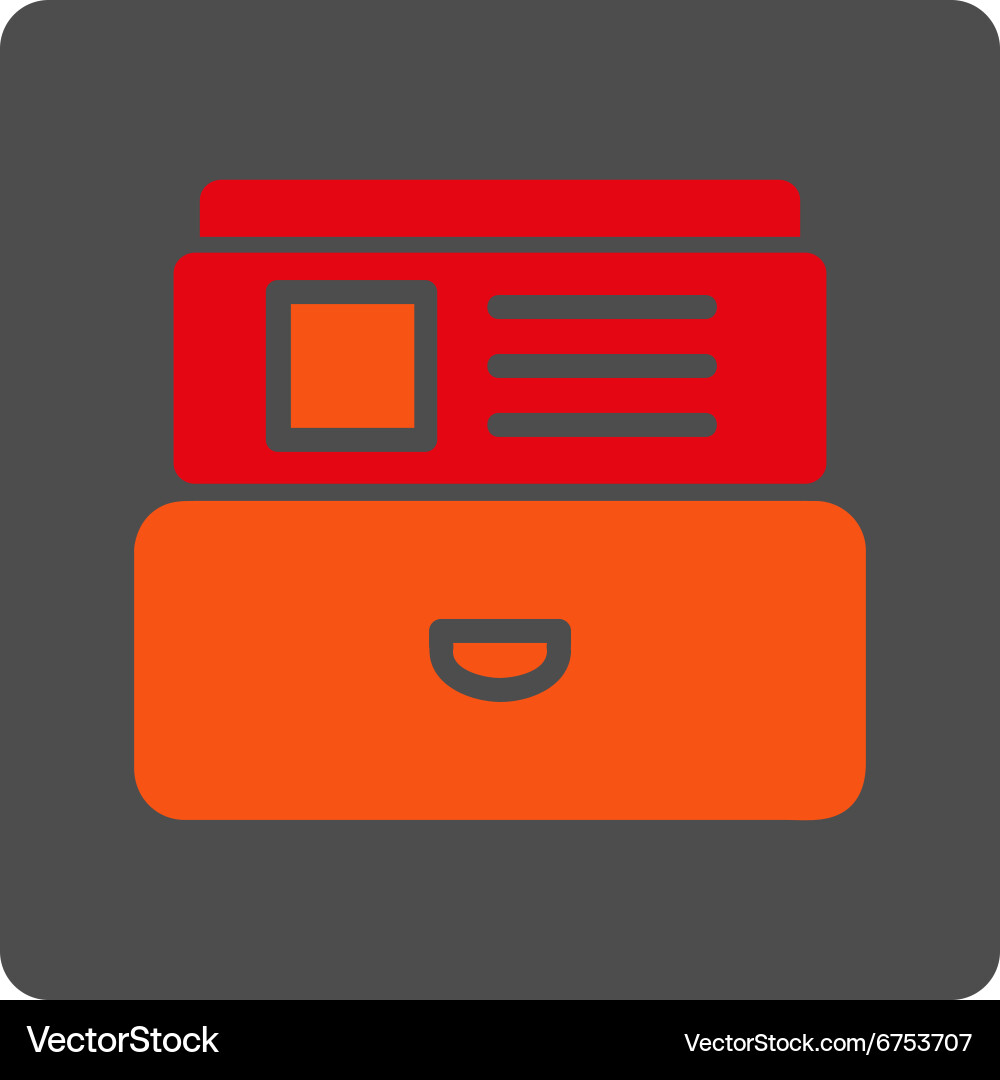 Index box rounded square button vector image