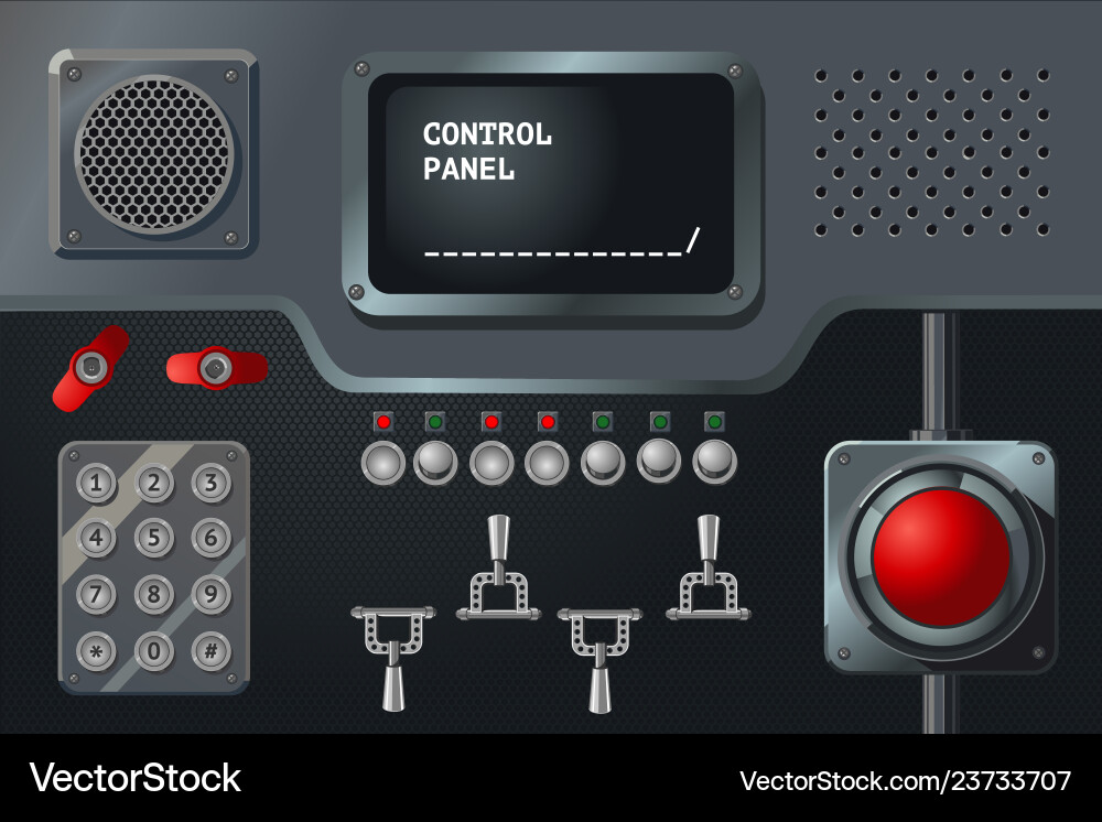 Industrial Control Panel Vector Image