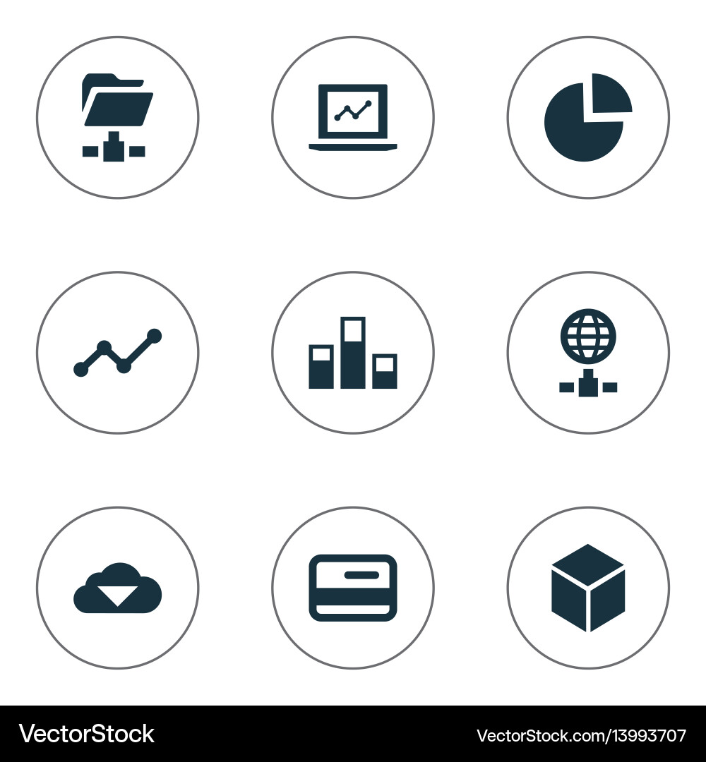 Information Icons - Circular Set Vector Image