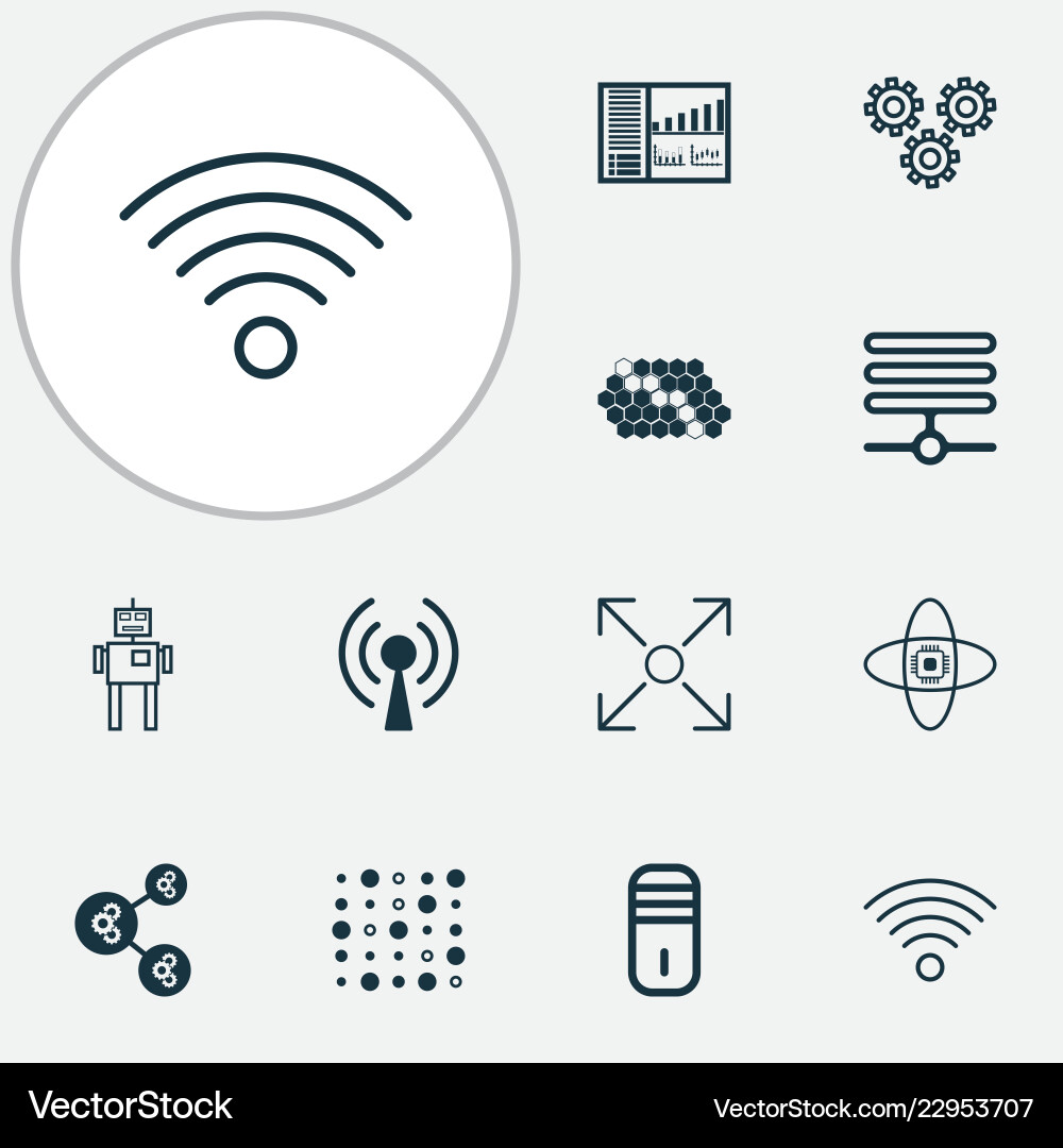 Learning icons set with processor conditional Learning icons set with processor conditional vector image