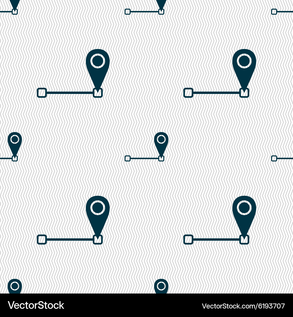 Map pointer icon sign seamless abstract background Vector Image