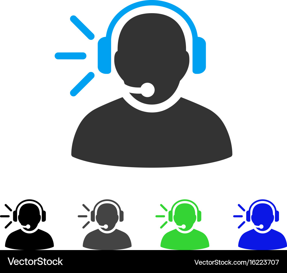 Operator message flat icon Vector Image