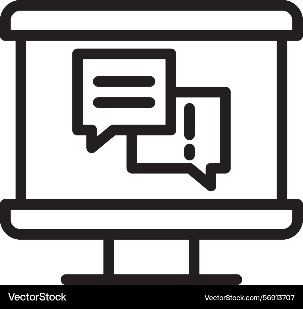 Qa session lineare Stil Icon Design vektorbild