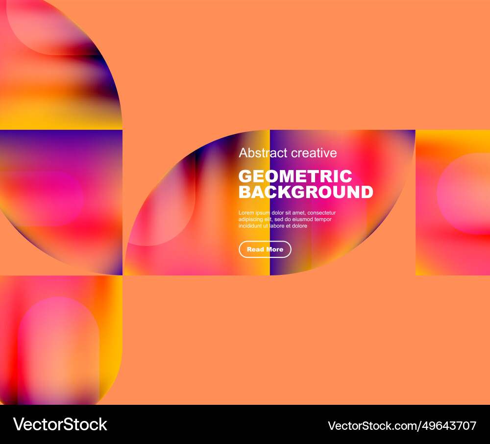Round triangle and square composition Vector Image