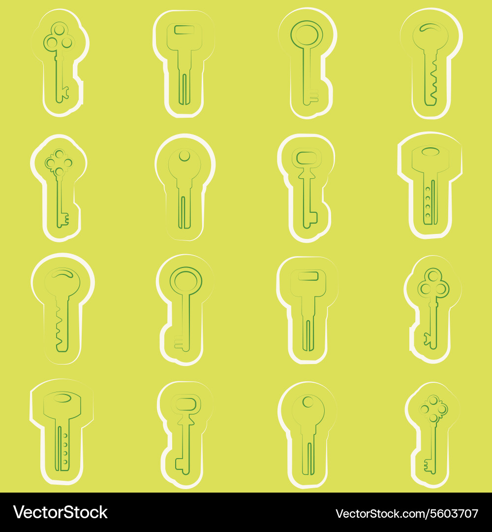 Seamless background with keys vector image
