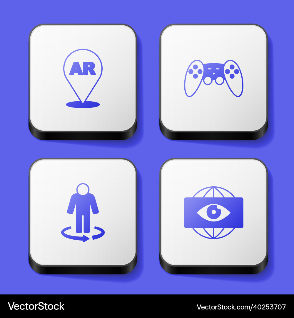 Set augmented reality ar gamepad 3d modeling Set augmented reality ar gamepad 3d modeling vector image