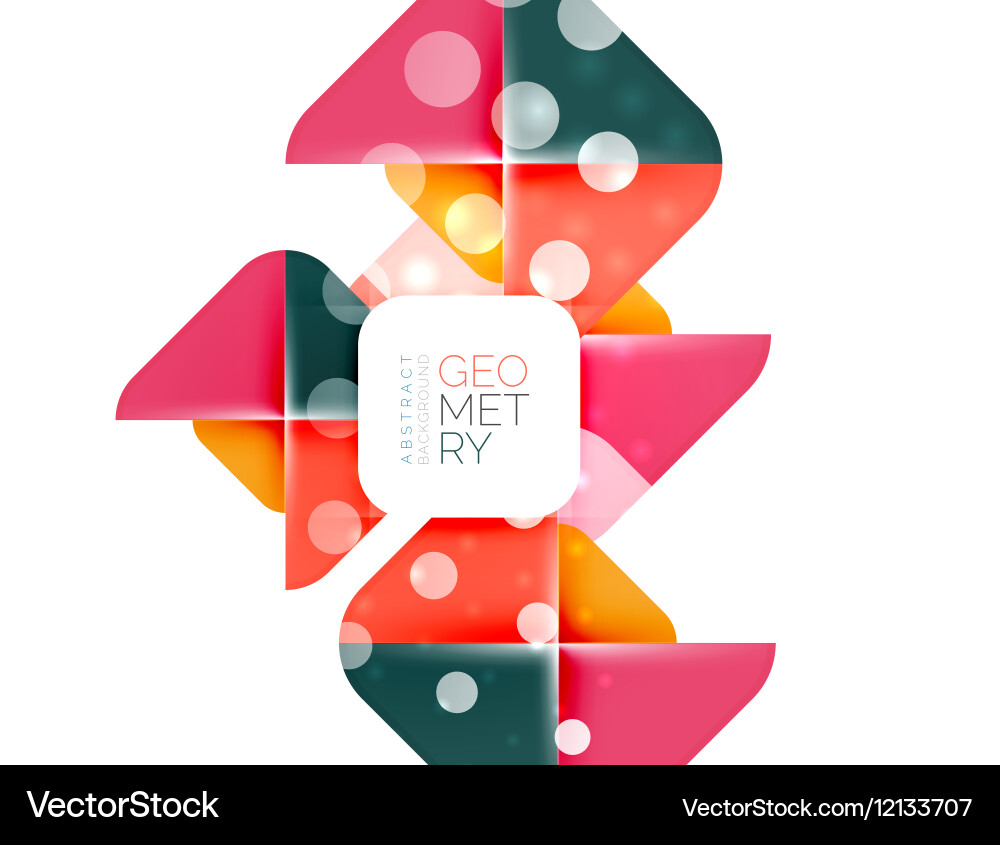 Square and triangle pattern background vector image