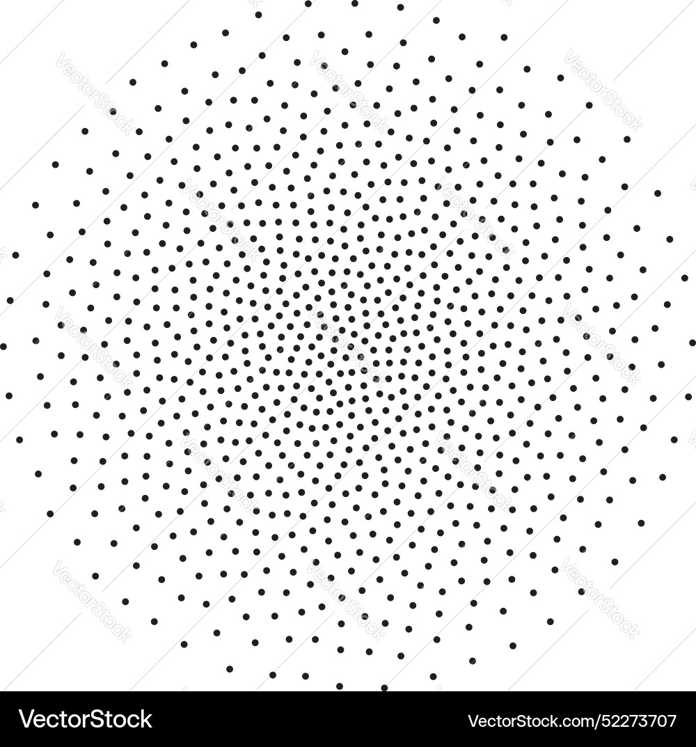 Stippled circle element for design vector image
