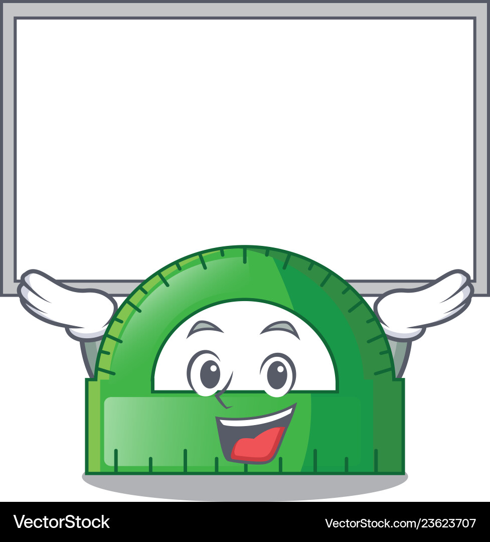Up board protactor in on the character shape Up board protactor in on the character shape vector image