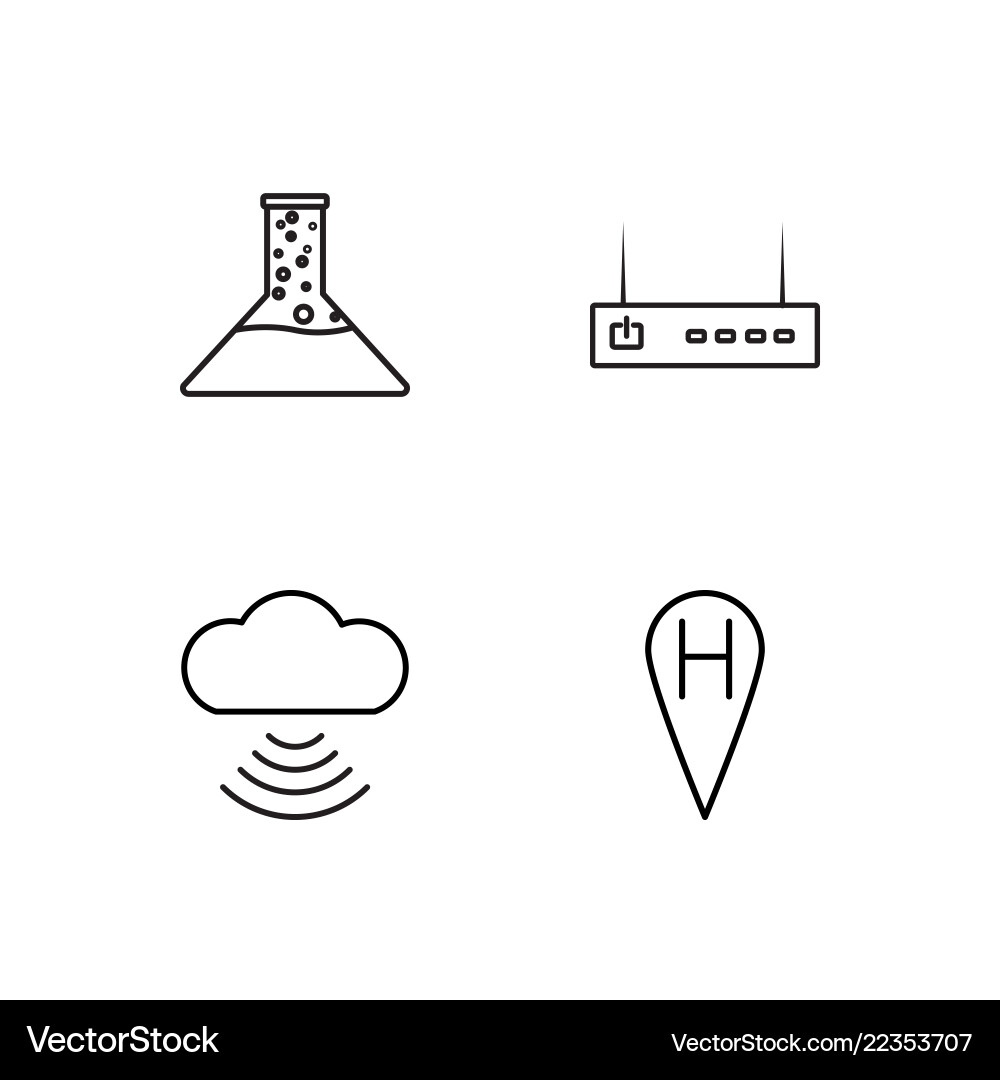 Web simple outlined icons set Web simple outlined icons set vector image