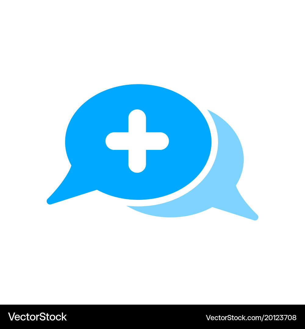 Add bubble chat message new plus icon vector image