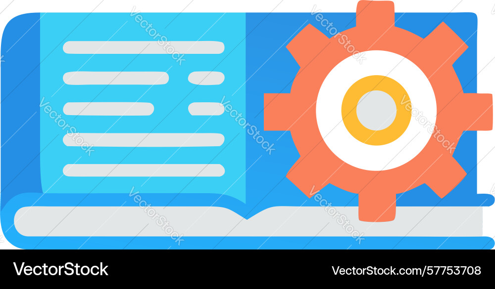 Advanced book customization and settings design vector image