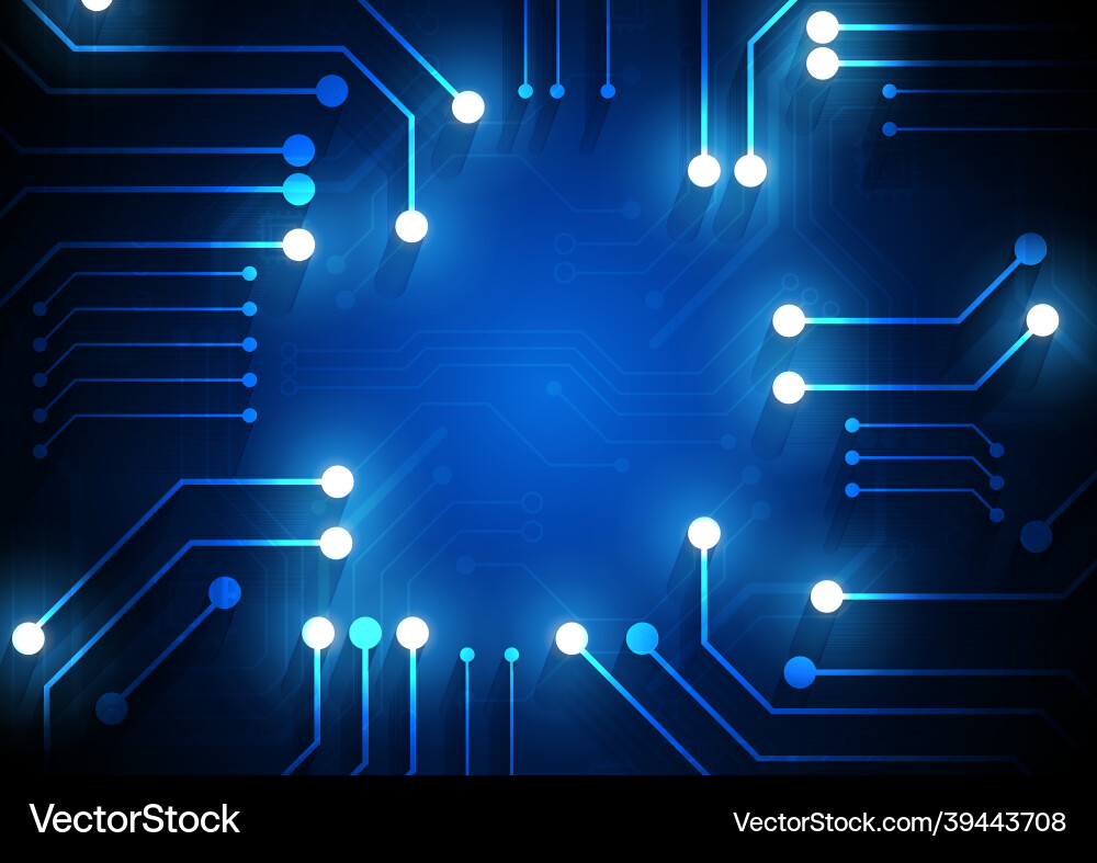 Circuit technology background with hi-tech Circuit technology background with hi-tech vector image