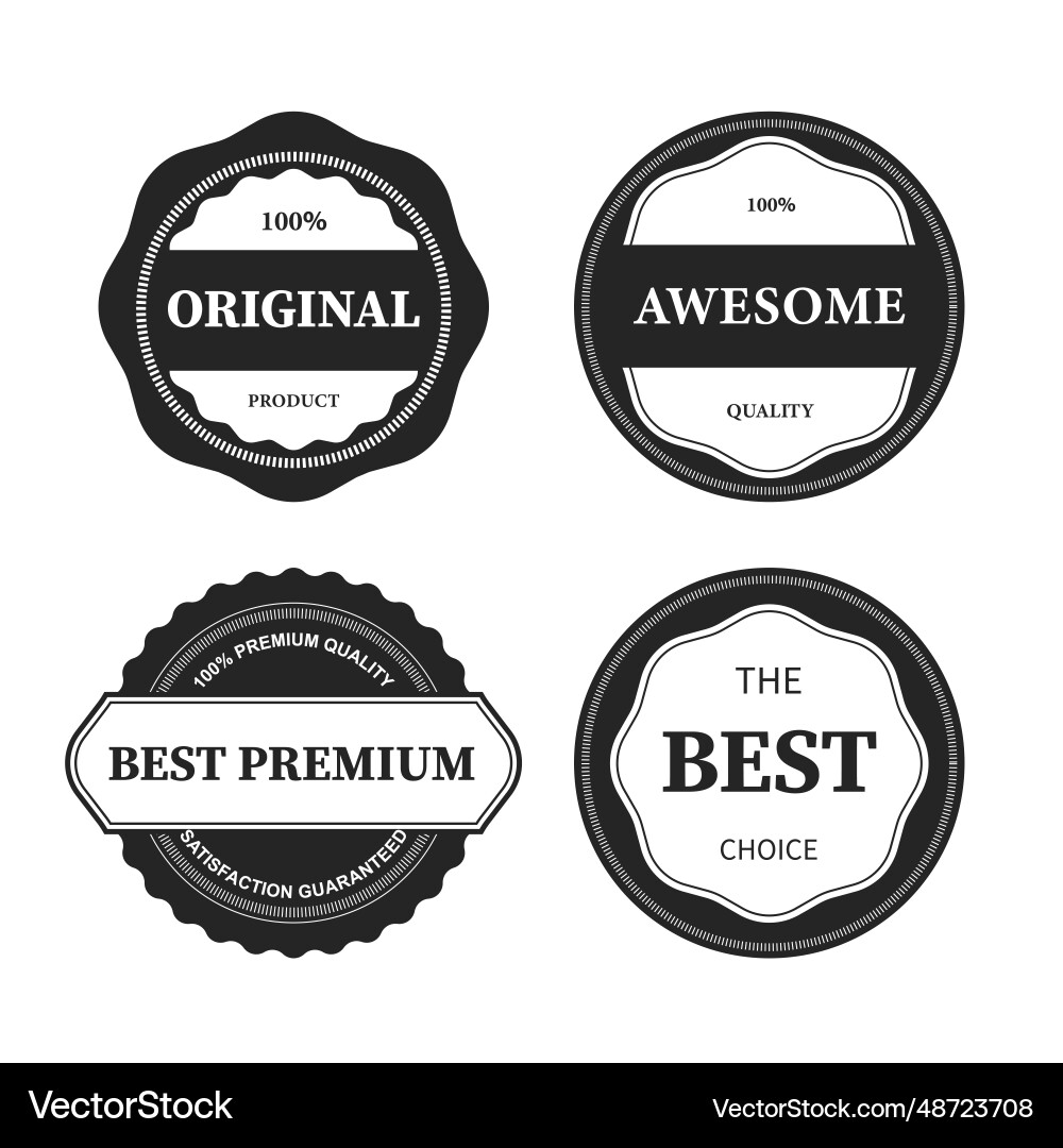 Collection of premium badges packaging labels Vector Image