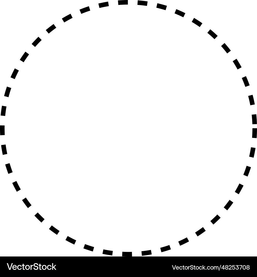 Dashed line circle icon isolated on white Dashed line circle icon isolated on white vector image