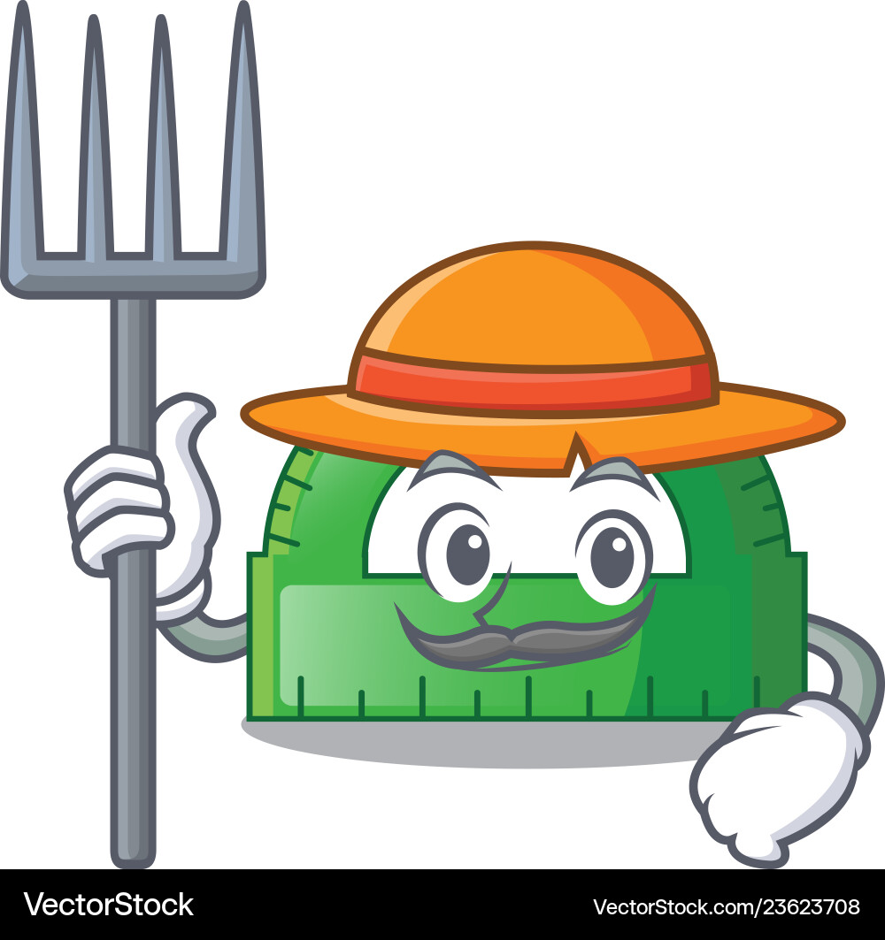 Farmer protactor in on the character shape Farmer protactor in on the character shape vector image