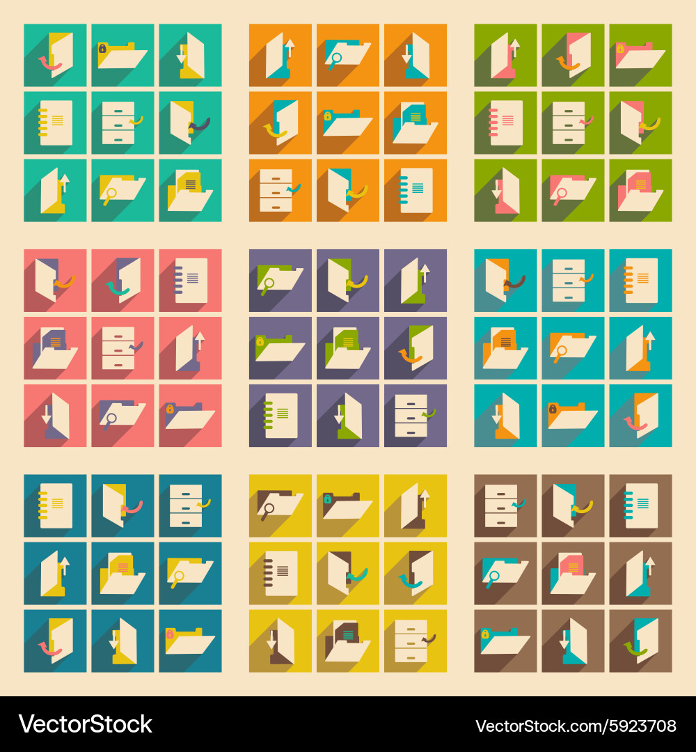 Flat with shadow concept and mobile application Vector Image