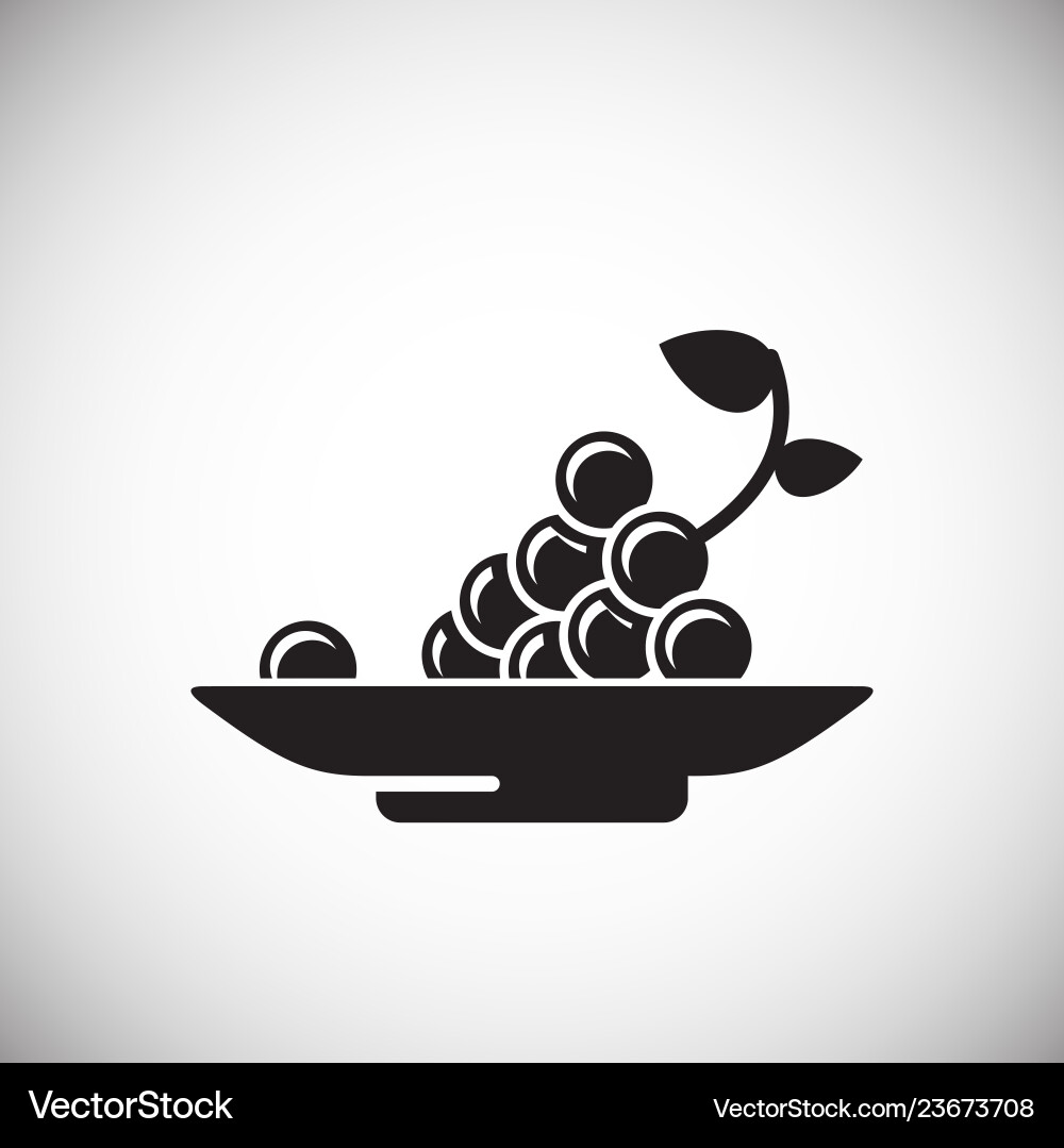Grape icon on white background for graphic and web Grape icon on white background for graphic and web Vector Image