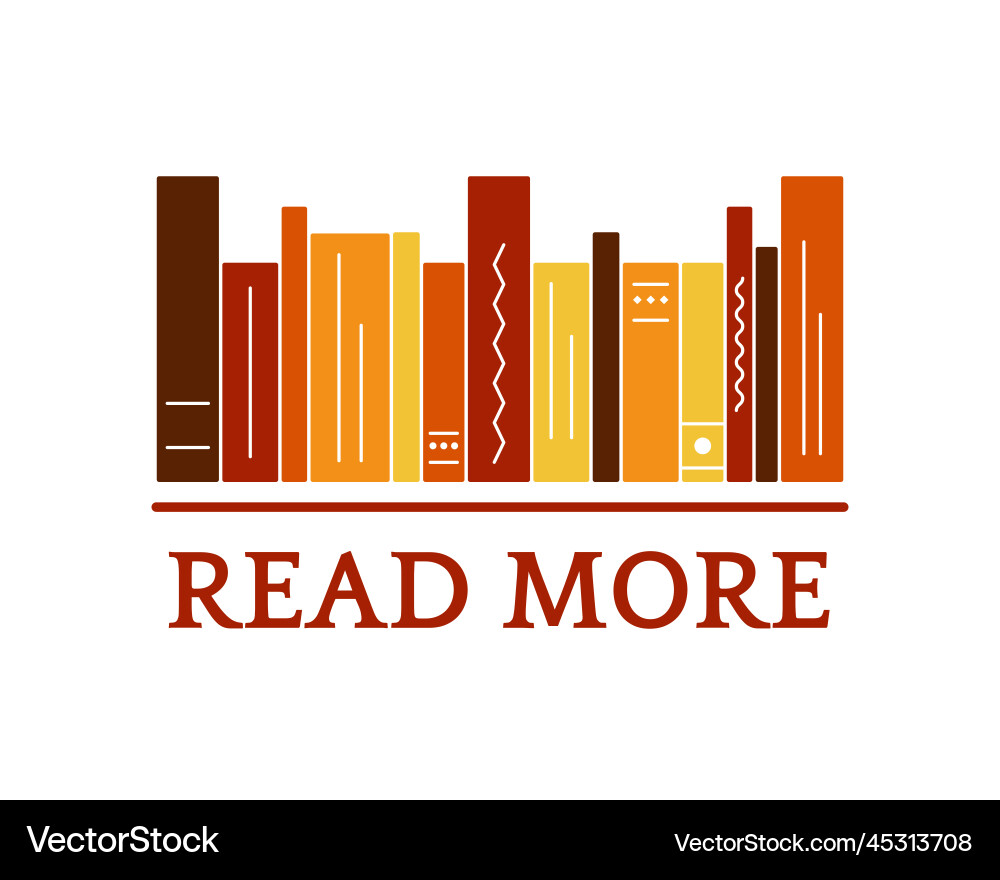 Isolated of bookshelf with text read vector image
