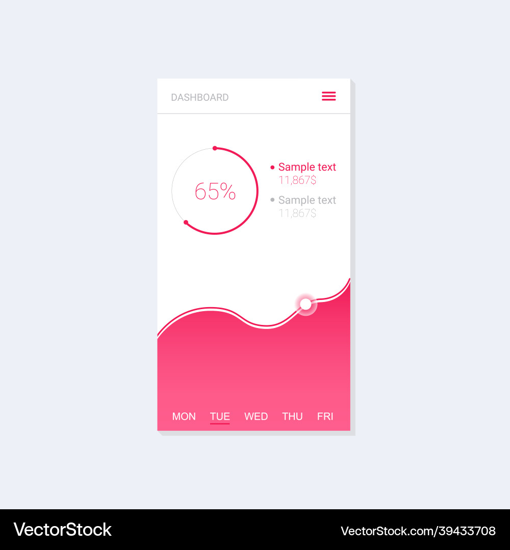 Mobile app design processing and analysis of data Mobile app design processing and analysis of data vector image
