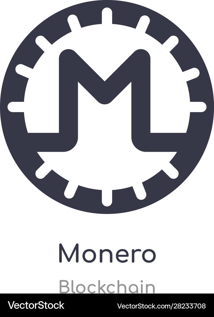 Monero icon isolated from blockchain vector image