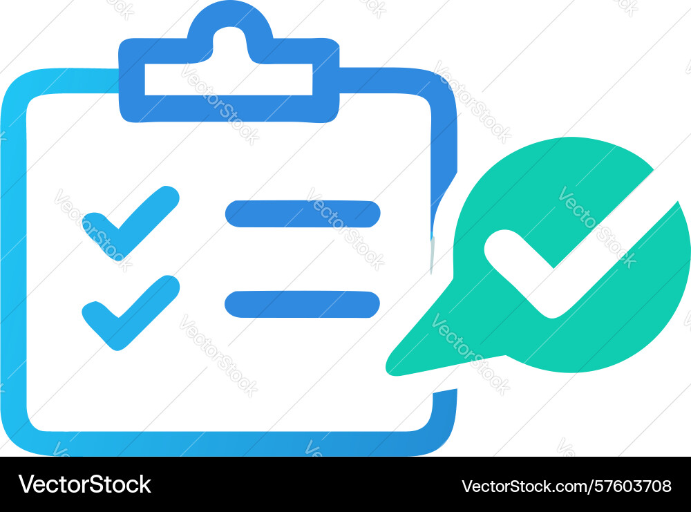 Multiple tasks completed checklist icon design vector image
