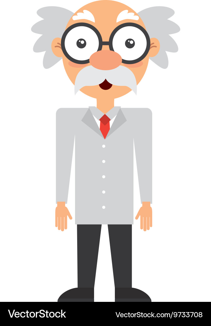Smiling Scientist Icon vector image