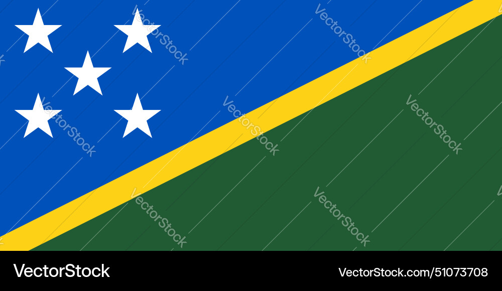 Solomon islands flag official colors correct Vector Image