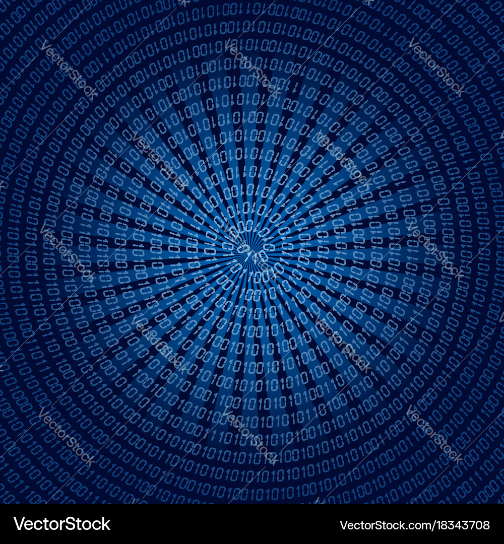 Spirale binary code vector image
