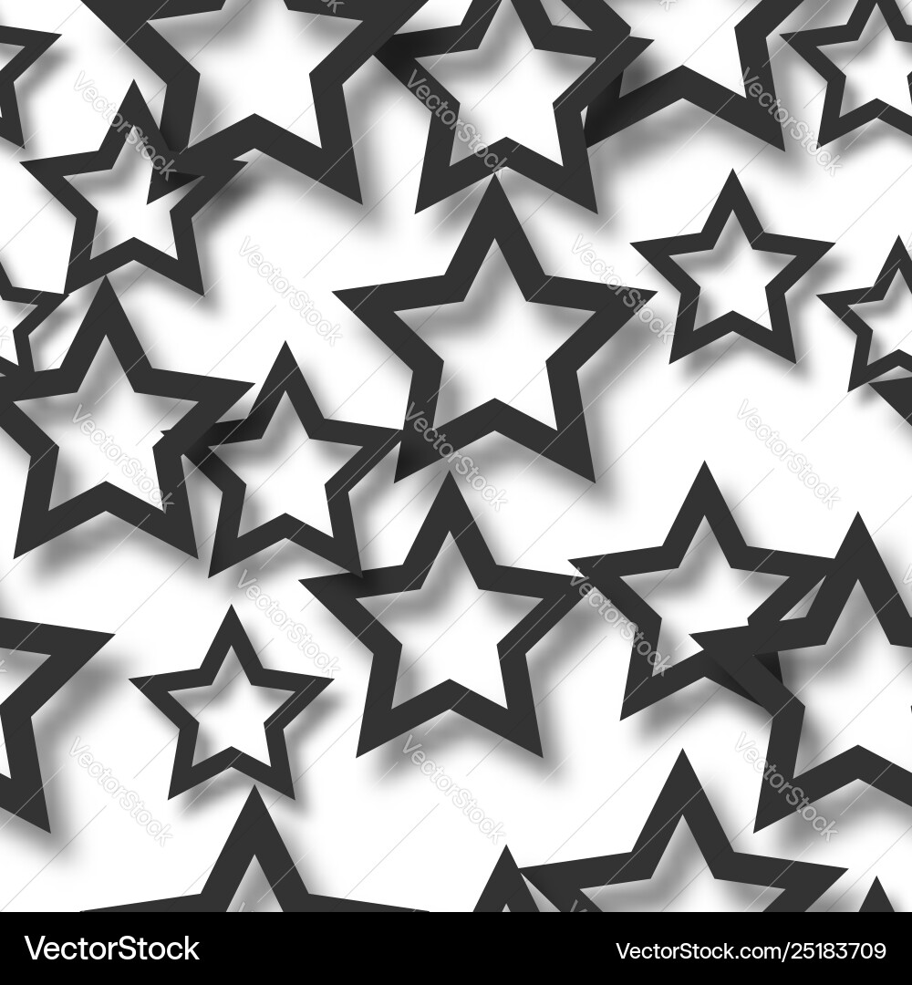 Abstract seamless pattern stars with shadows Abstract seamless pattern stars with shadows vector image