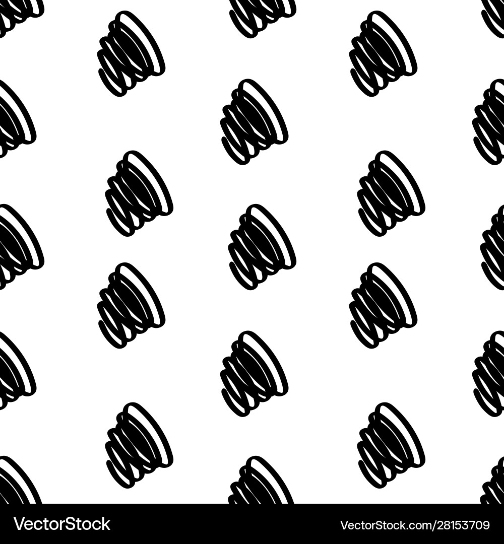 Abstract seamless pattern with hand drawn squiggle vector image