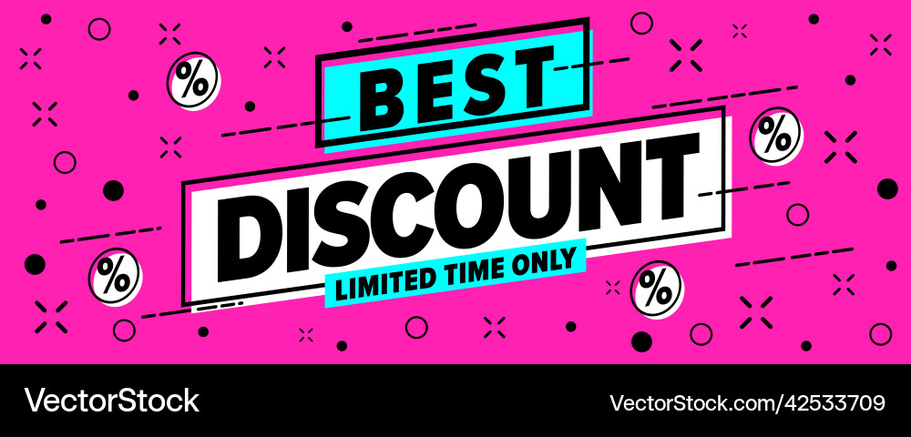 Bester Rabatt Angebot begrenzt auf der Website Vektorbild