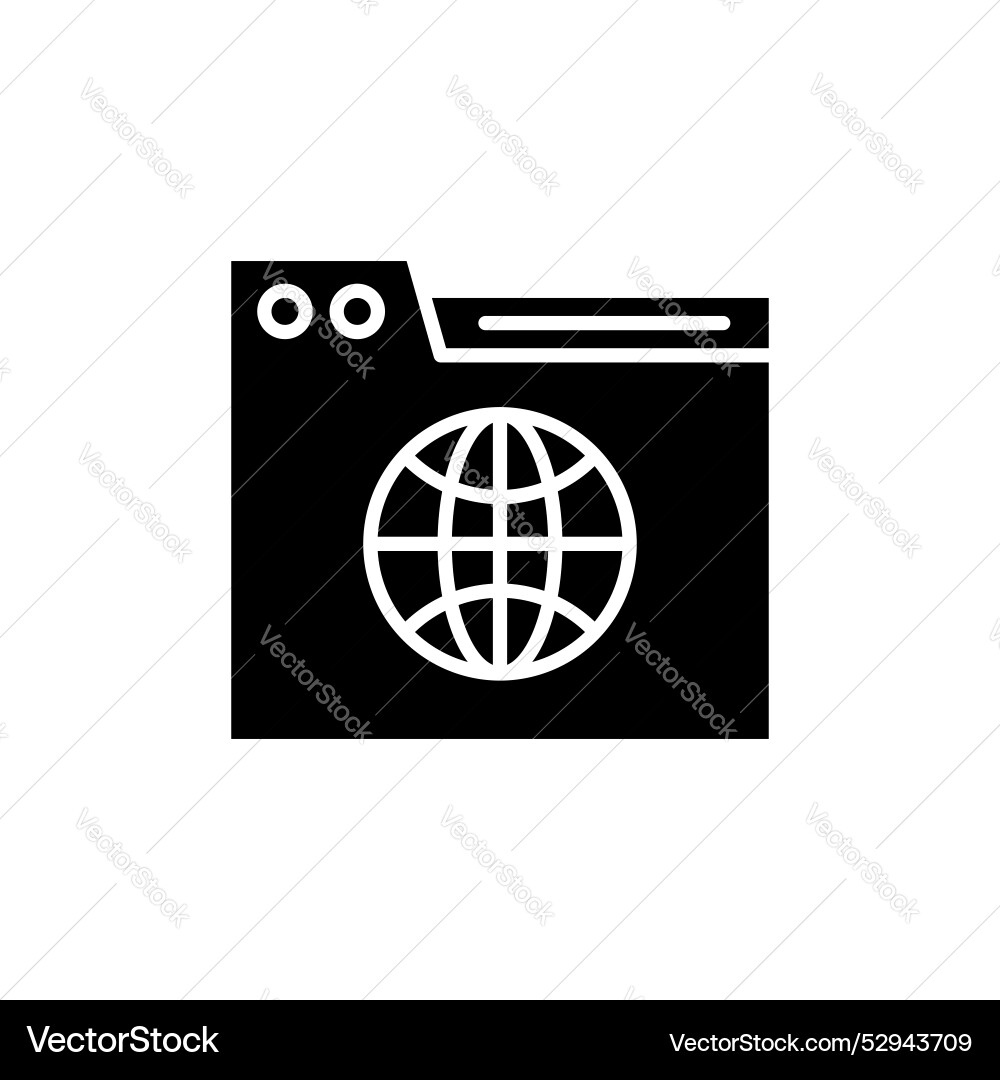 Browser icon set visit website webpage symbol Browser icon set visit website webpage symbol vector image