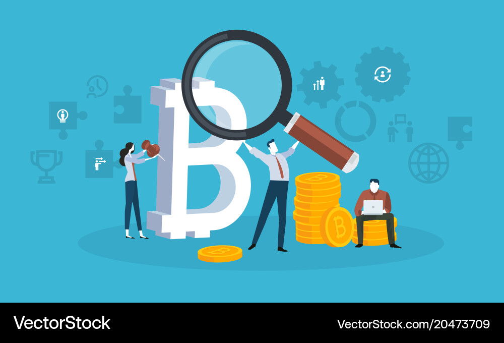 Cryptocurrency & Blockchain Technology vector image