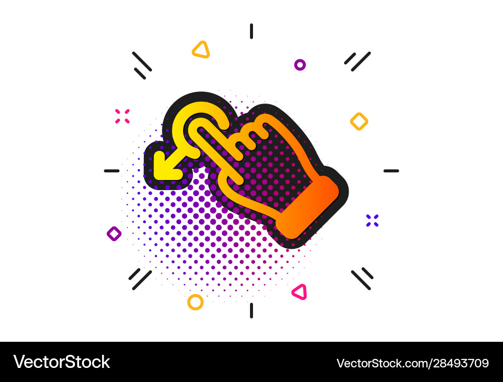 Drag drop gesture icon slide arrow sign swipe Vector Image