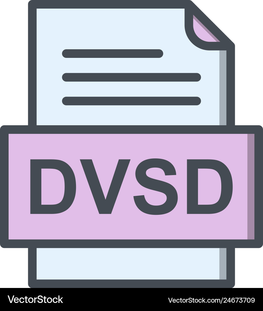 Dvsd file document icon vector image