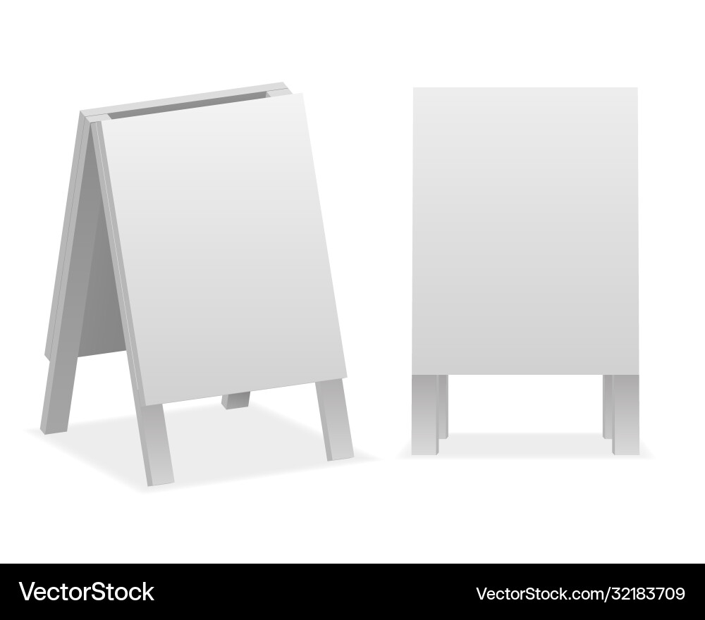 Empty Advertising Sign on White Background Vector Image
