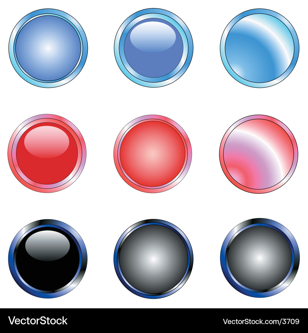 Glänzende Web Buttons Vektorbild