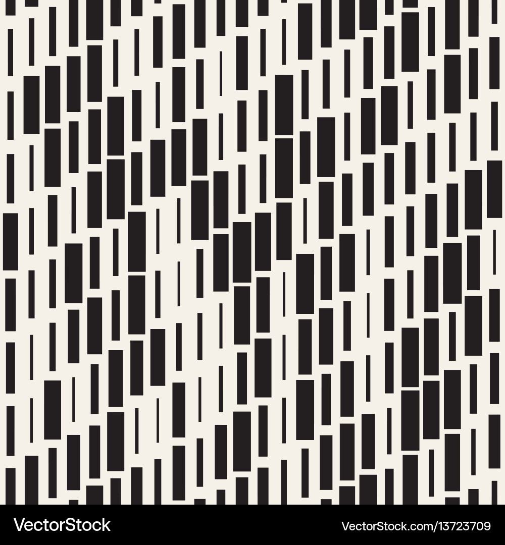 Irregular Black and White Dash Pattern Vector Image