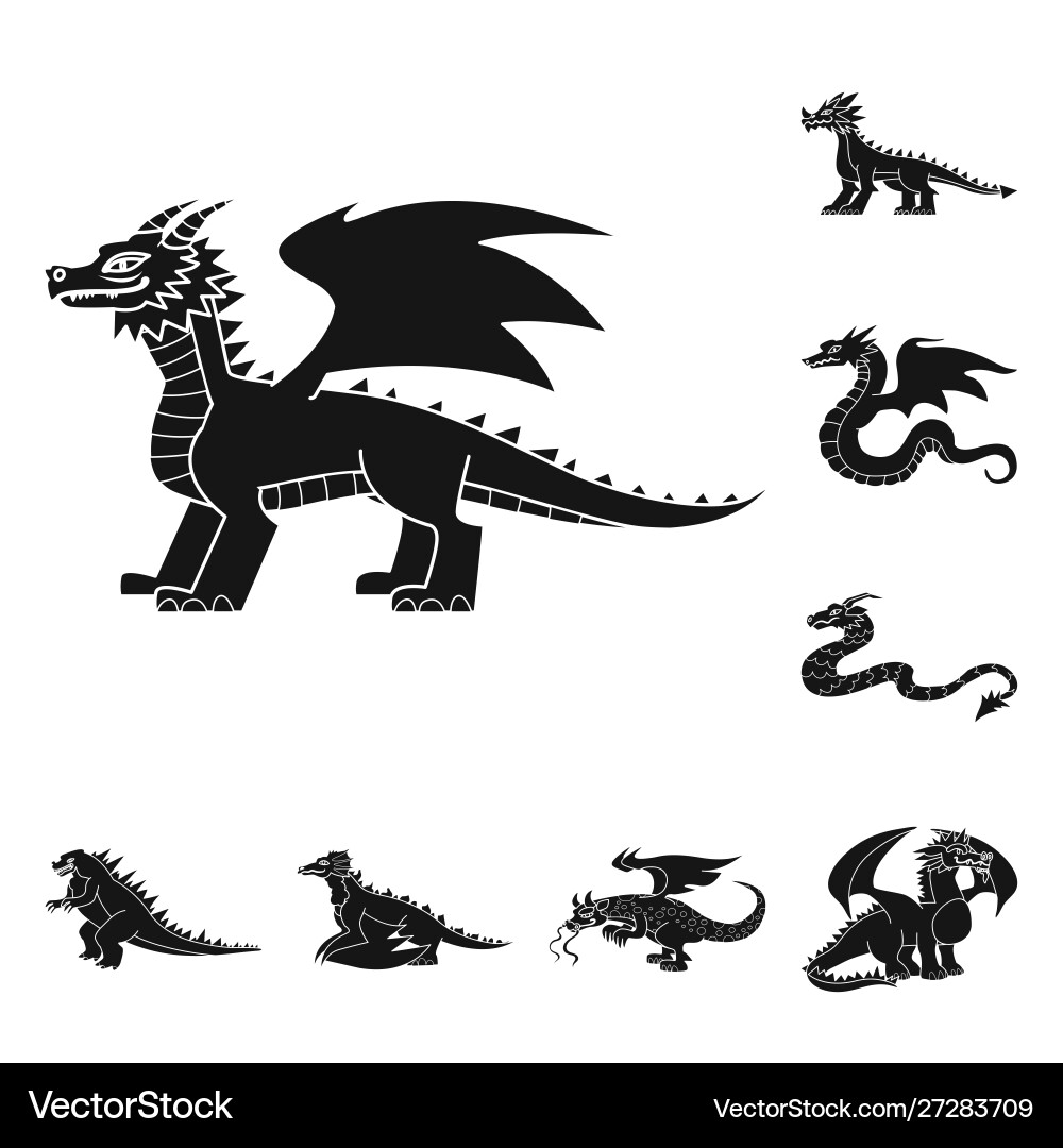 Isolated object dinosaur and history logo set Isolated object dinosaur and history logo set vector image
