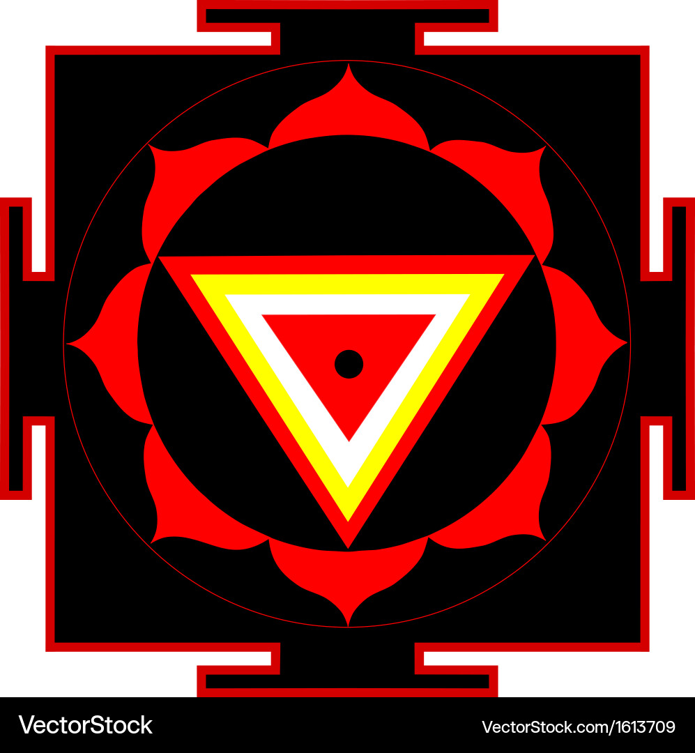 Kali yantra vector image