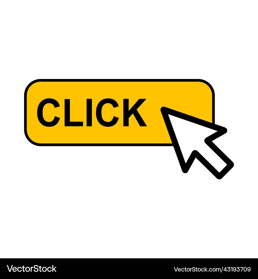 Klicken Sie hier Web-Taste Internet Flat Pointer Klicken Sie hier Web-Taste Internet Flat Pointer Vektorbild